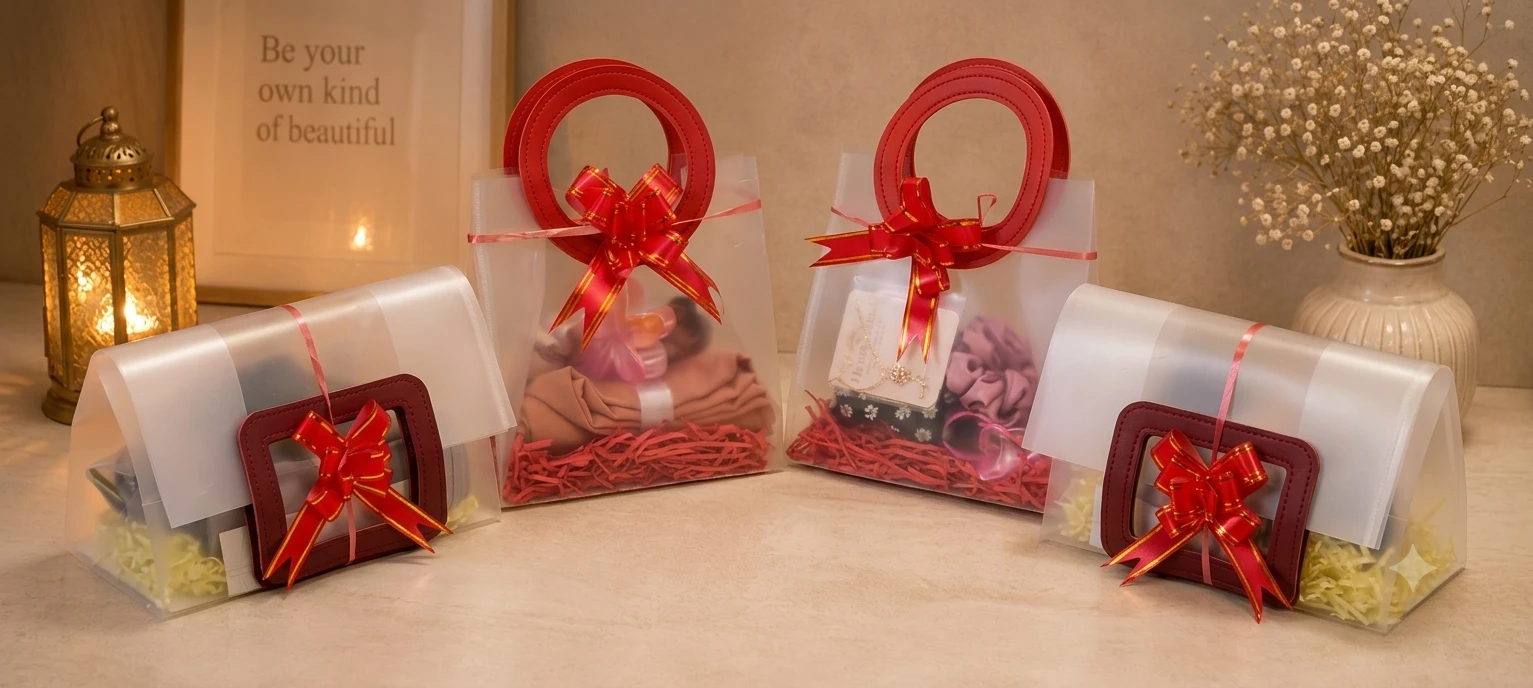 frosted clear gift hamper image 1