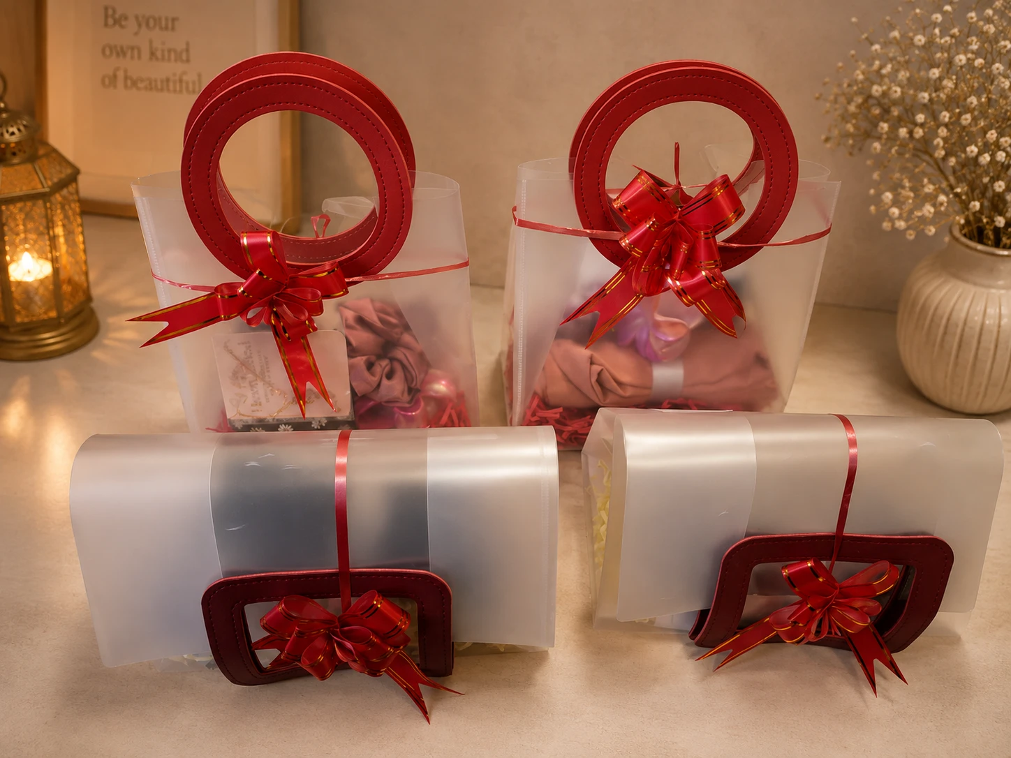 frosted clear gift hamper image 2